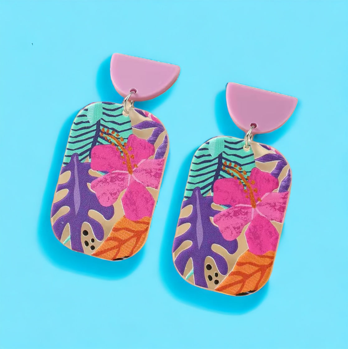 Lightweight Acrylic Colorful Earring Collection
