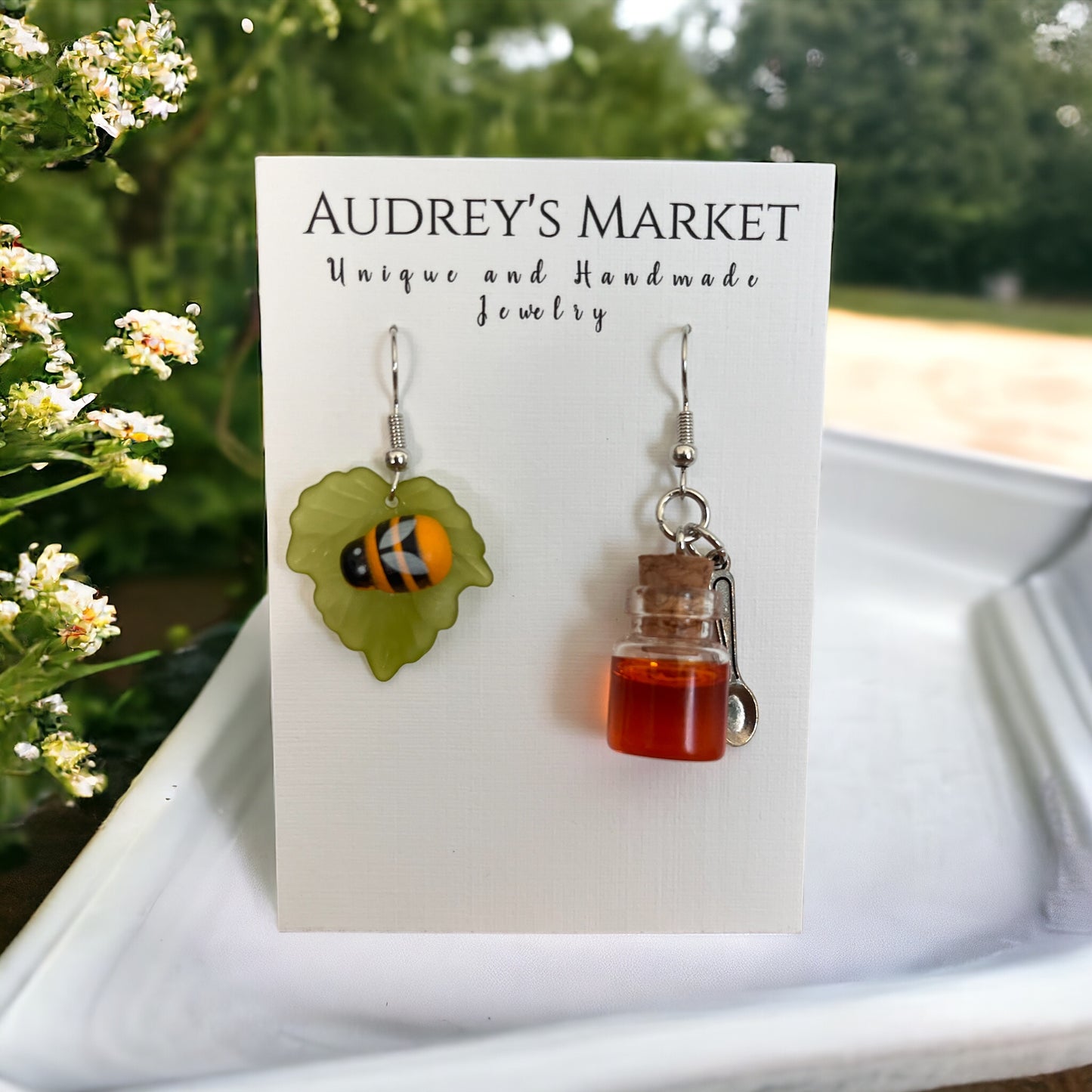Bumblebee & Honey Jar Earrings