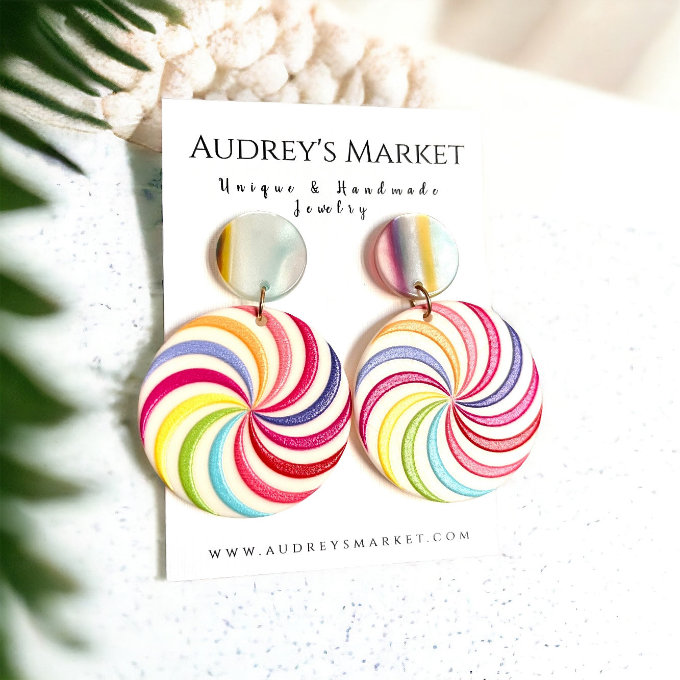 Radiant Blossom Colorful Disc Pop Acrylic Earrings