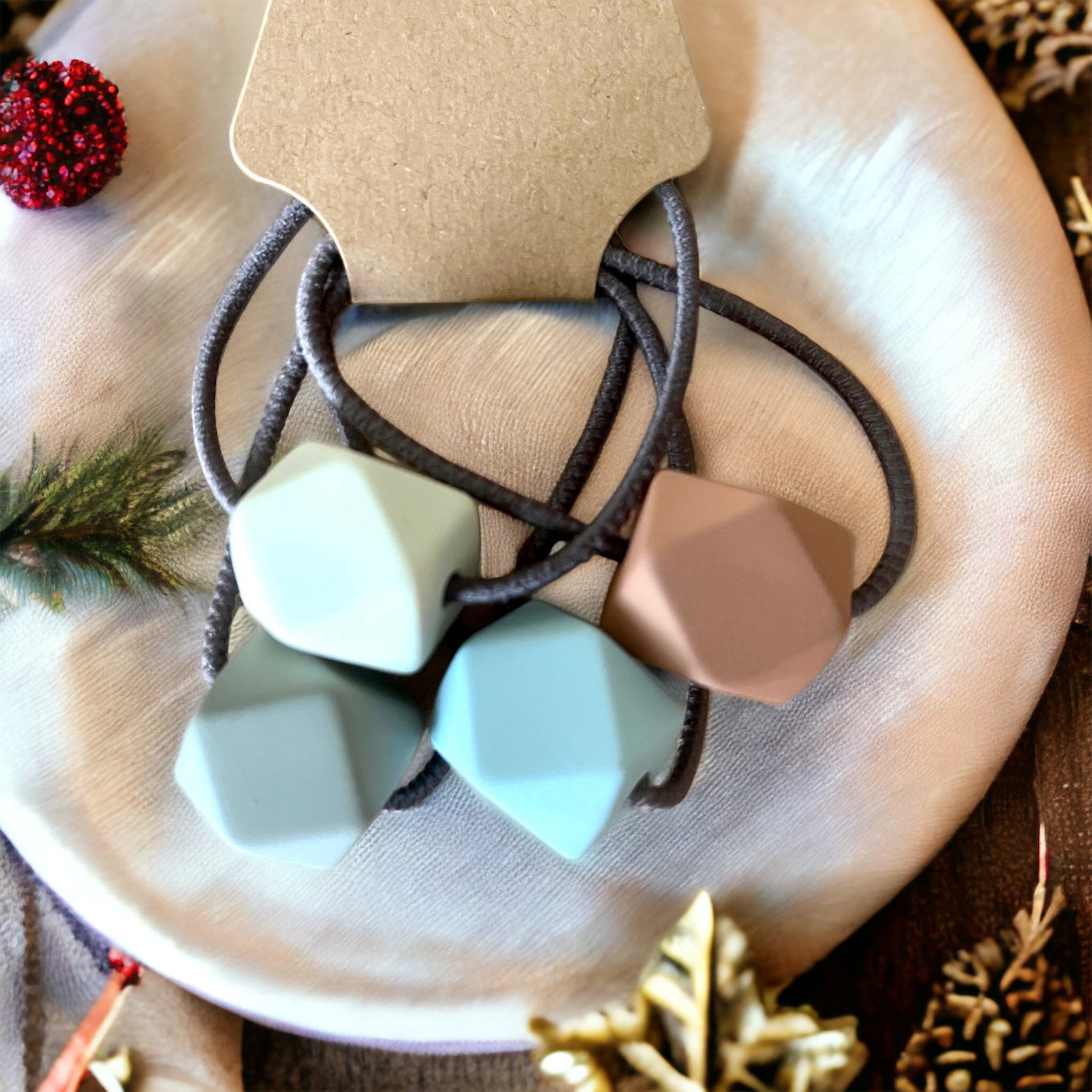 Geometric Hair Tie Ponytail Holder