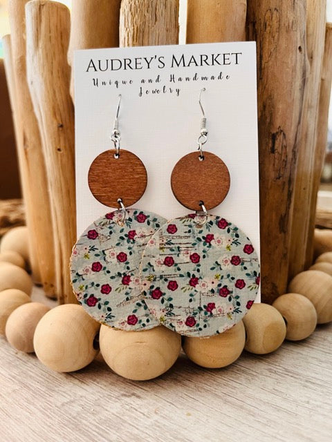 Lightweight Wooden Cork Earrings - Available in 4 Gorgeous Styles