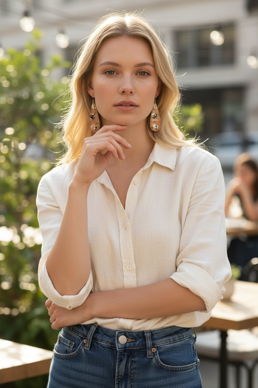 Teardrop Midcentury Bird Earrings