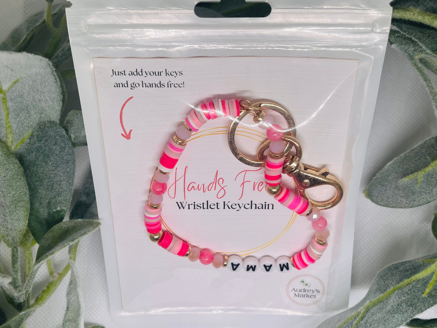 Beaded Wristlet Bangle Keychains