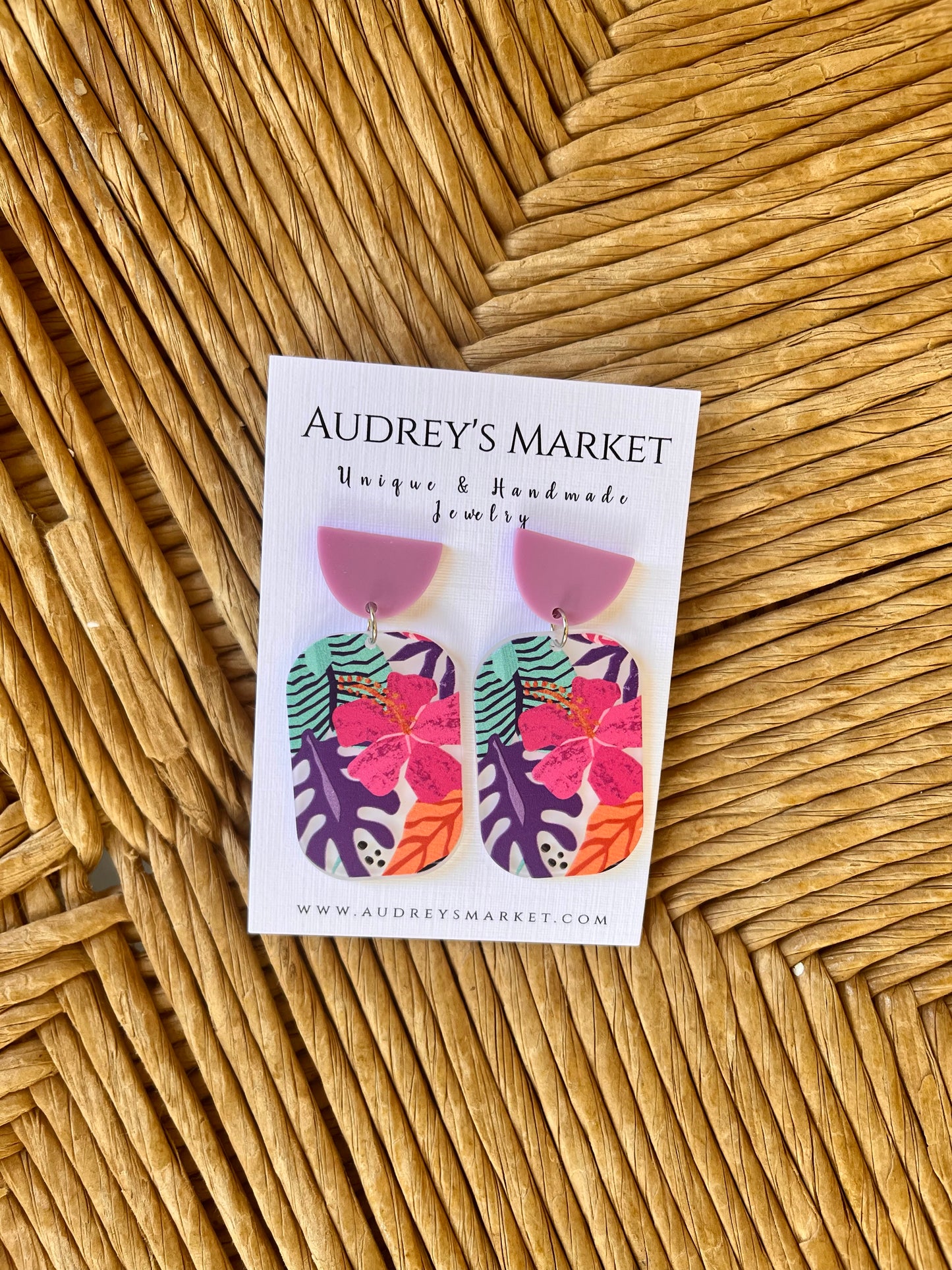 Tropical Dangle Boho Colorful Earrings