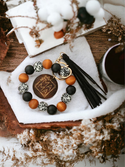 Beaded Wristlet Bangle Keychains