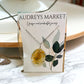 Pressed Flower Resin Botanical Glass Necklace in 3 Styles - Yellow Wildflower, Yellow Poppies, & Purple Poppy Design