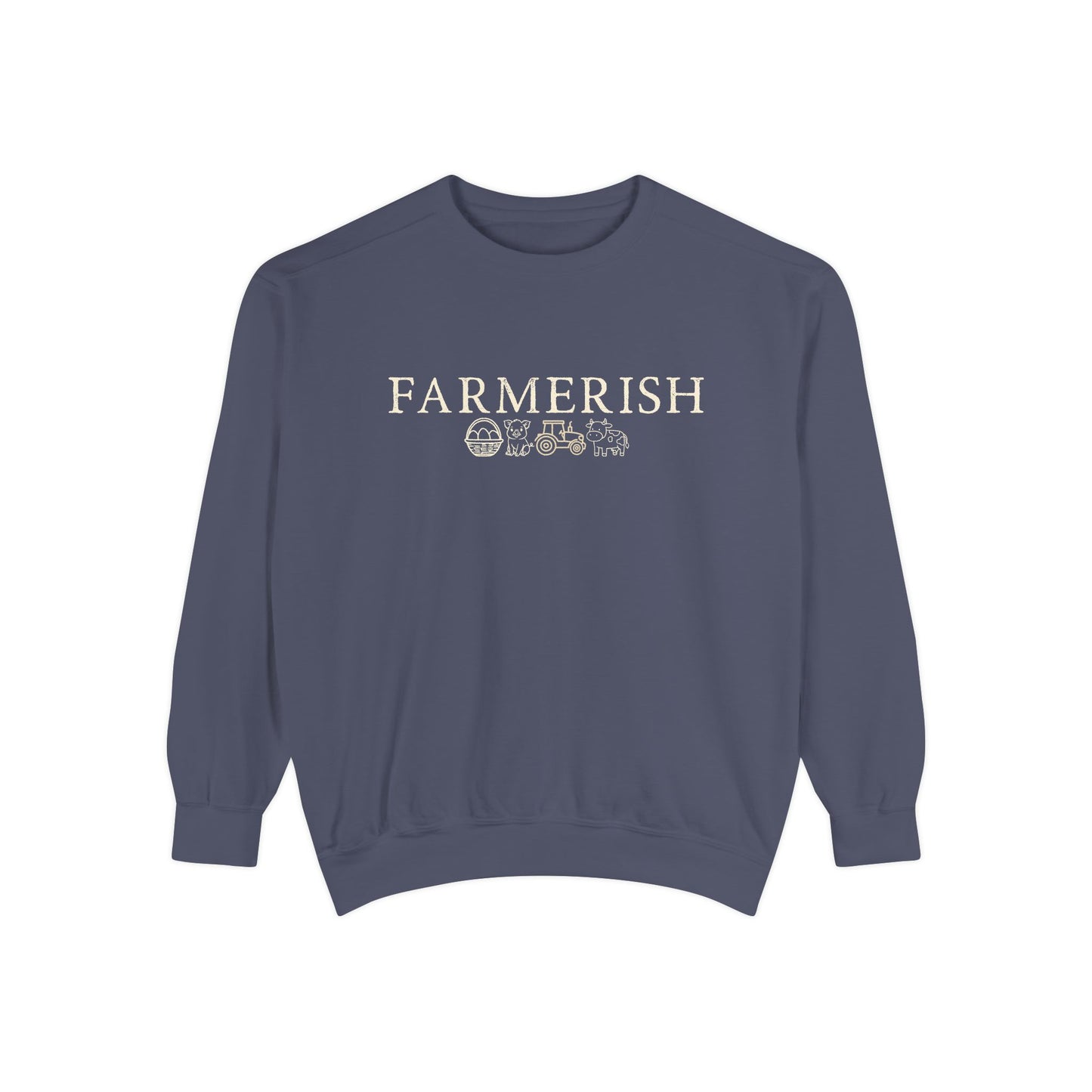 Farmerish Floral Sweatshirt — Cozy Farmhouse Crewneck