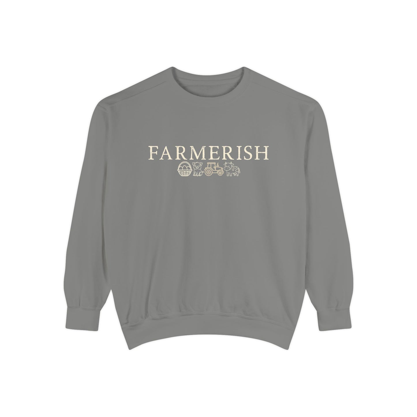 Farmerish Floral Sweatshirt — Cozy Farmhouse Crewneck