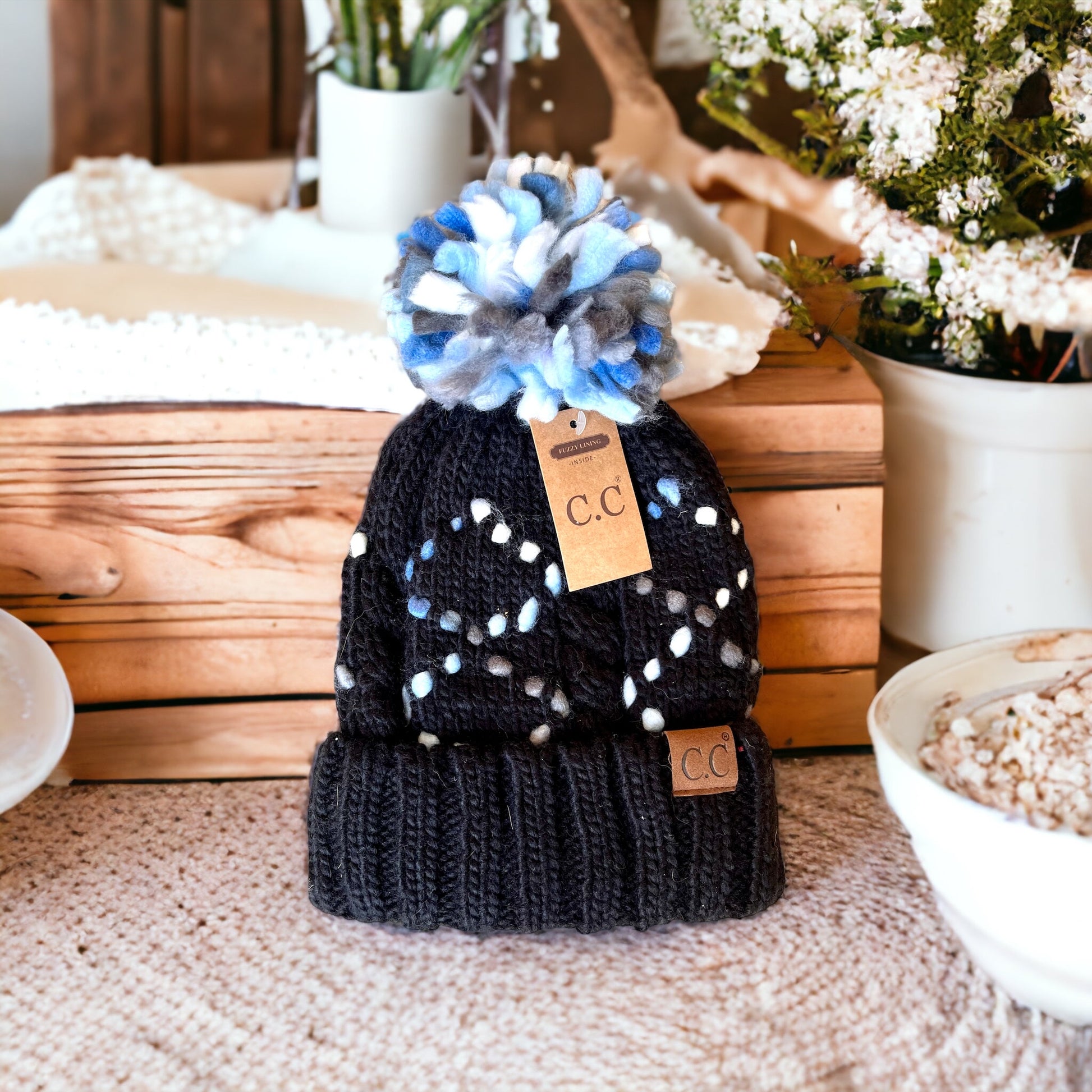 Navy blue beanie store women's