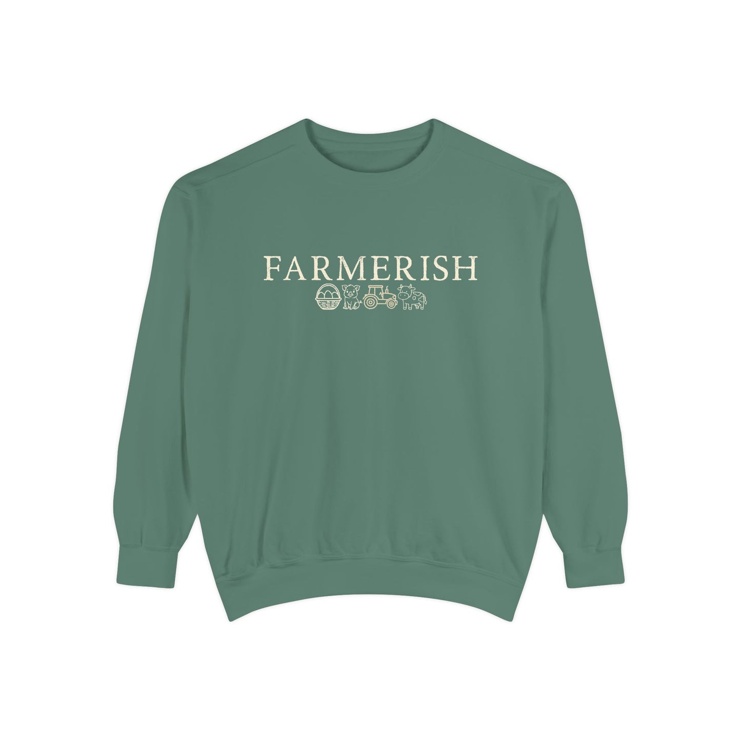 Farmerish Floral Sweatshirt — Cozy Farmhouse Crewneck