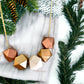 Handmade Wood Geometric Statement Necklace - The Stella