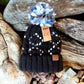 Womens Authentic C.C. Stamped Chunky Jumbo Yarn Pom Navy Beanie