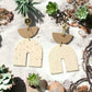 Boho Clay Earrings Simple Style Neutral