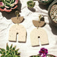 Boho Clay Earrings Simple Style Neutral