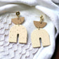 Boho Clay Earrings Simple Style Neutral