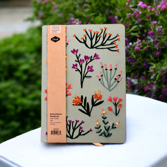 Wildflower Petite Blooms Vegan Embroidered Journal