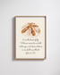 Christian wall art John 6:35 framed on kitchen wall, surrounded by plants and cozy home accents