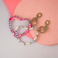 Beaded Wristlet Bangle Keychains