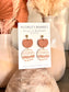 Boho Polymer Clay Brown/Cream Dangle Earrings