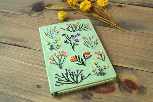 Wildflower Petite Blooms Vegan Embroidered Journal