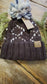 Womens Authentic C.C. Stamped Chunky Jumbo Yarn Pom Navy Beanie