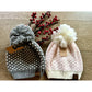 NEW CC Exclusive Womens Pom Knit Hearts Beanie - 4 Cute Styles!